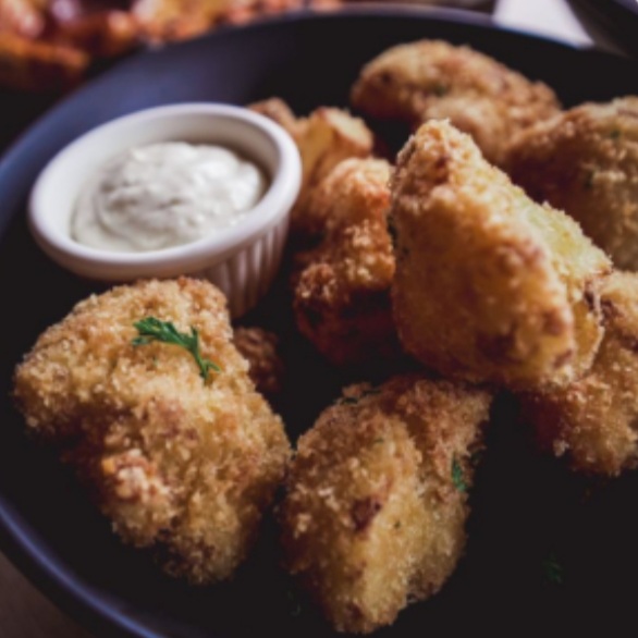 Cauliflower Fritters with Dip
